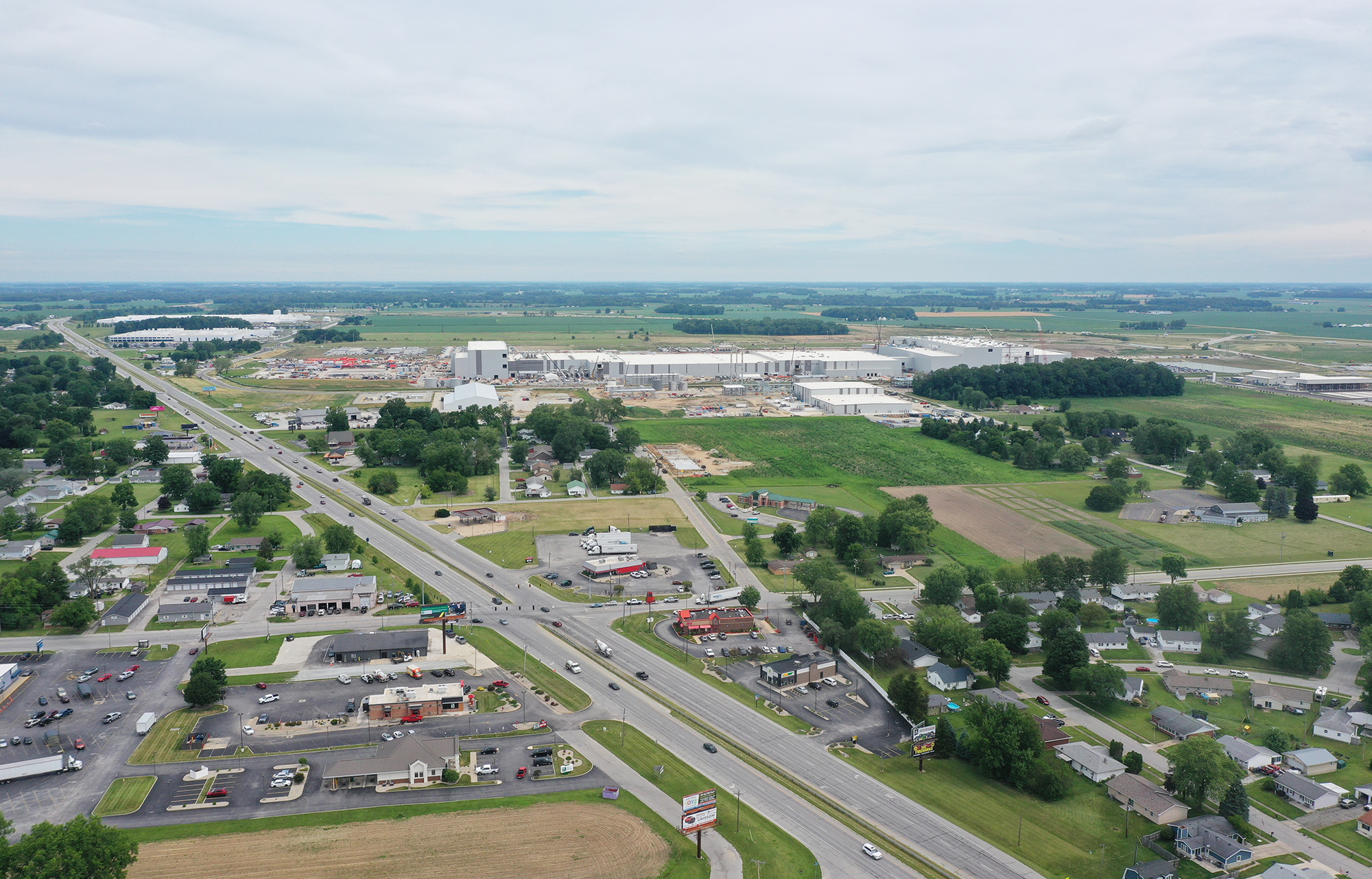 aerial photo of city